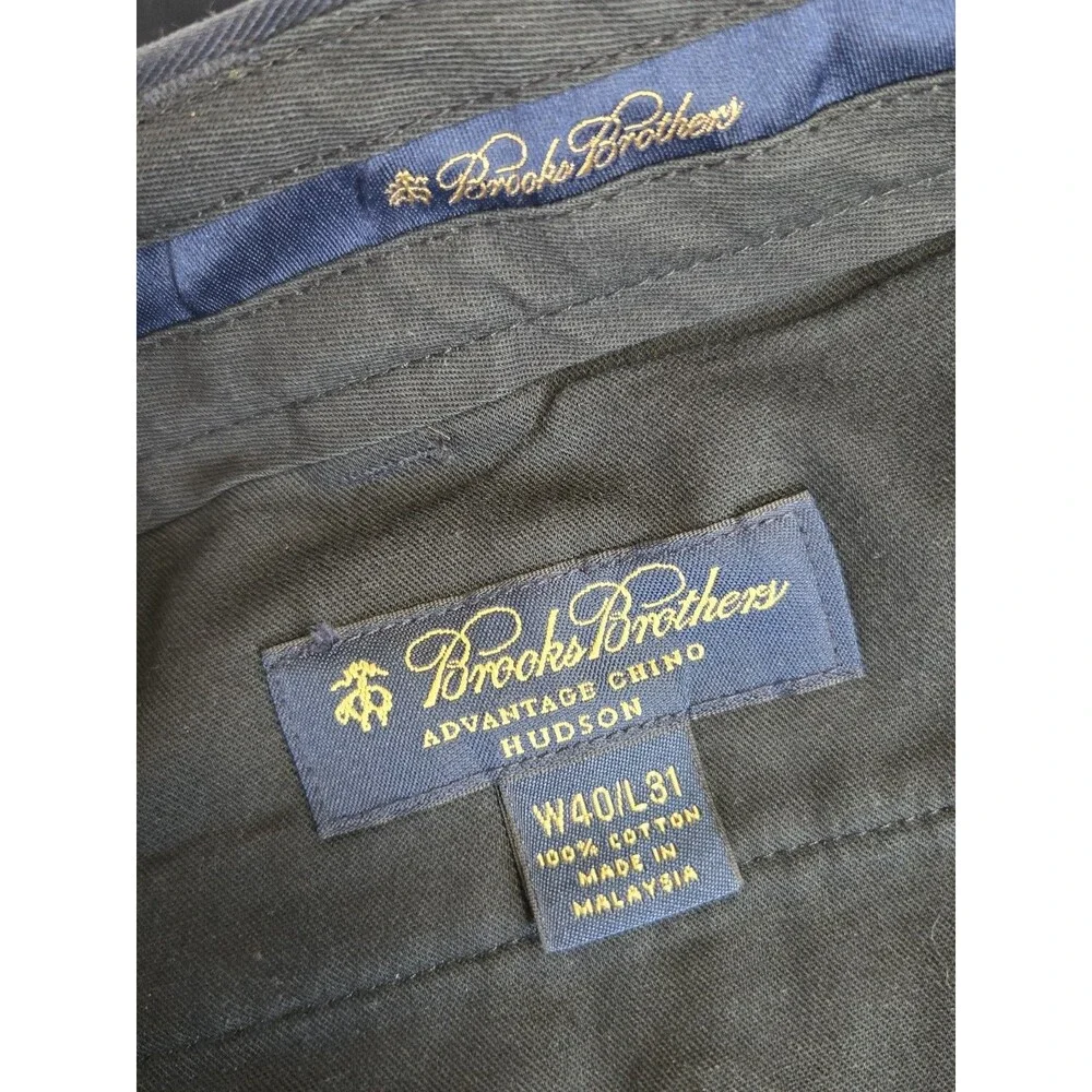 Brooks Brothers Pants Mens 40x31 Blue Advantage Chino Hudson Dress Office
